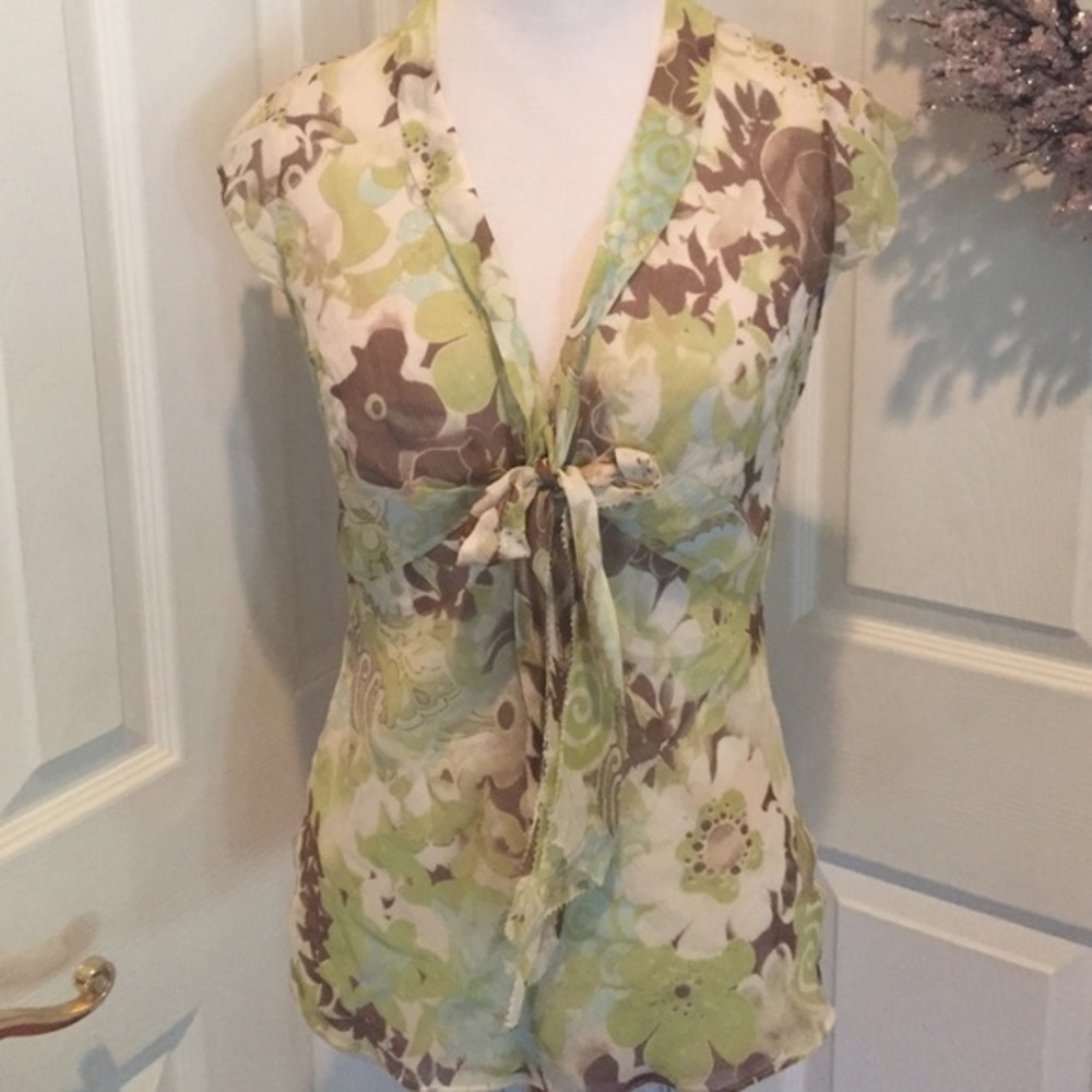Express 100% silk top